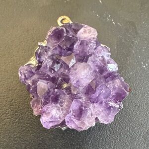 Purple Amethyst Cluster Pendant